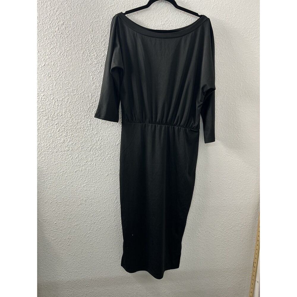 Womens Dress Wedding Special Event Size L Grace Karen Black 3/4 Sleeve